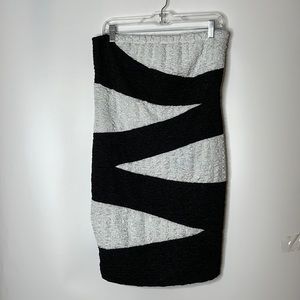 Vintage Dots Womens Tube Dress Black White Stretch 1X Juniors
